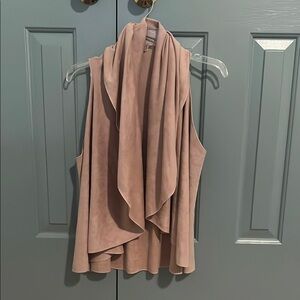 Blush Sleeveless Draped Vest